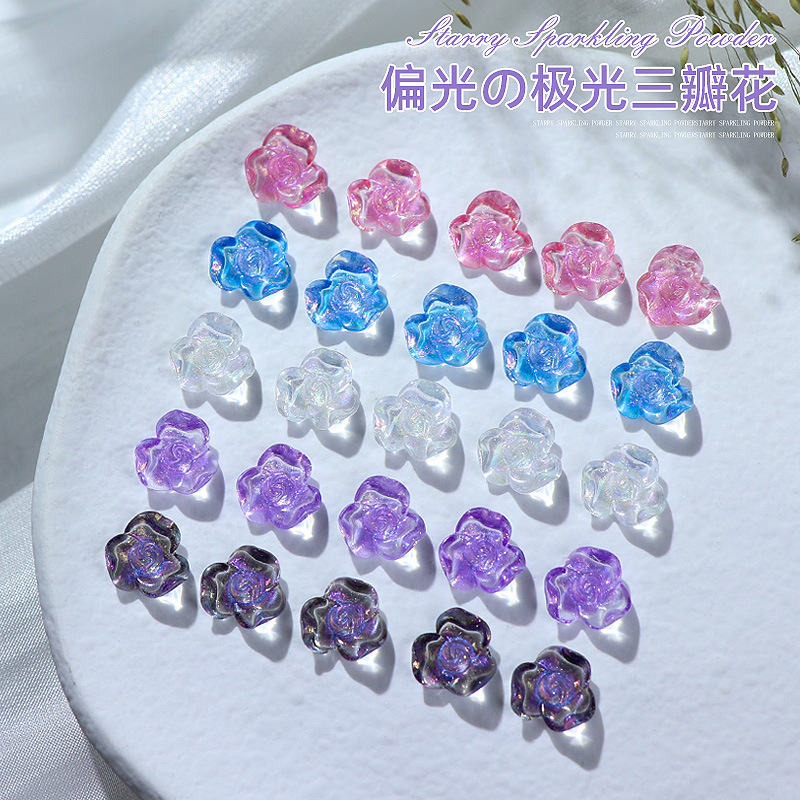 Resin Glitter Pack - 50 قطعة/عبوة، حجم 10x10 ملم، لمعان