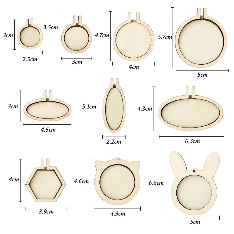 1/3/5 قطعة الخشب التطريز هوب ح - مراجعة Wood Ring Blank وسعره