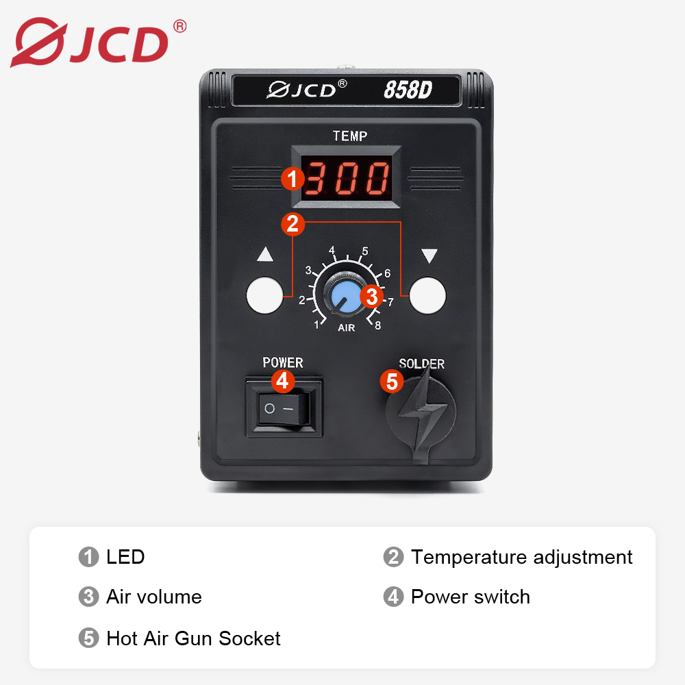 JCD مسدس هواء ساخن 858D بغا مح - مراجعة Heat Gun Small وسعره