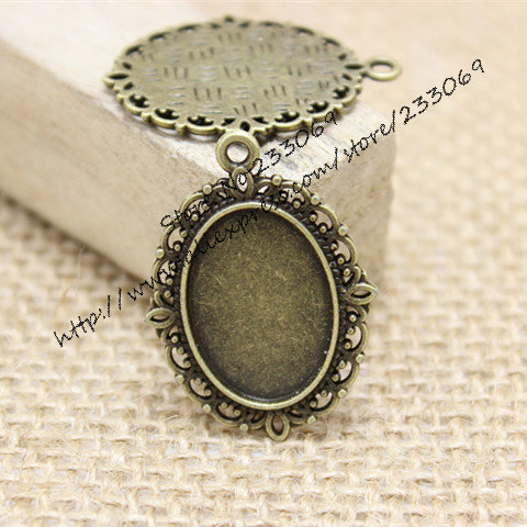 40 قطعة/الوحدة سبائك البرونز ا - مراجعة Bezels Set Pendant وسعره